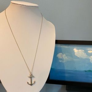 Tiffany & Co Sterling Silver Anchor Pendant 18”